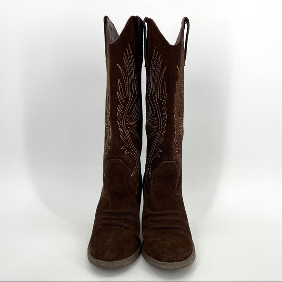 Very Volatile brown suede cowgirl style boots - Picture 5 of 14